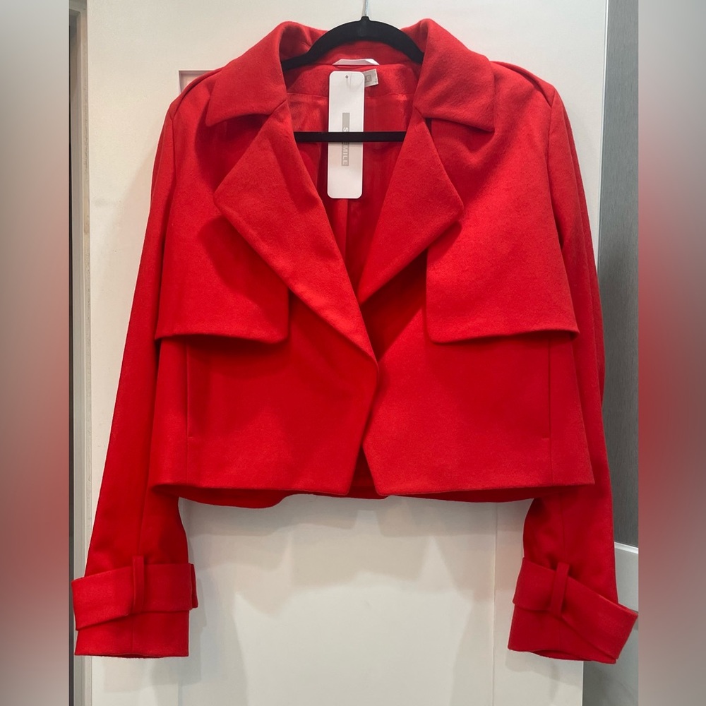 St.Emile flame red cropped jacket